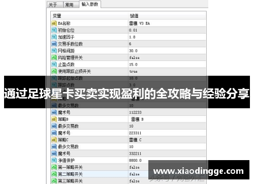 通过足球星卡买卖实现盈利的全攻略与经验分享